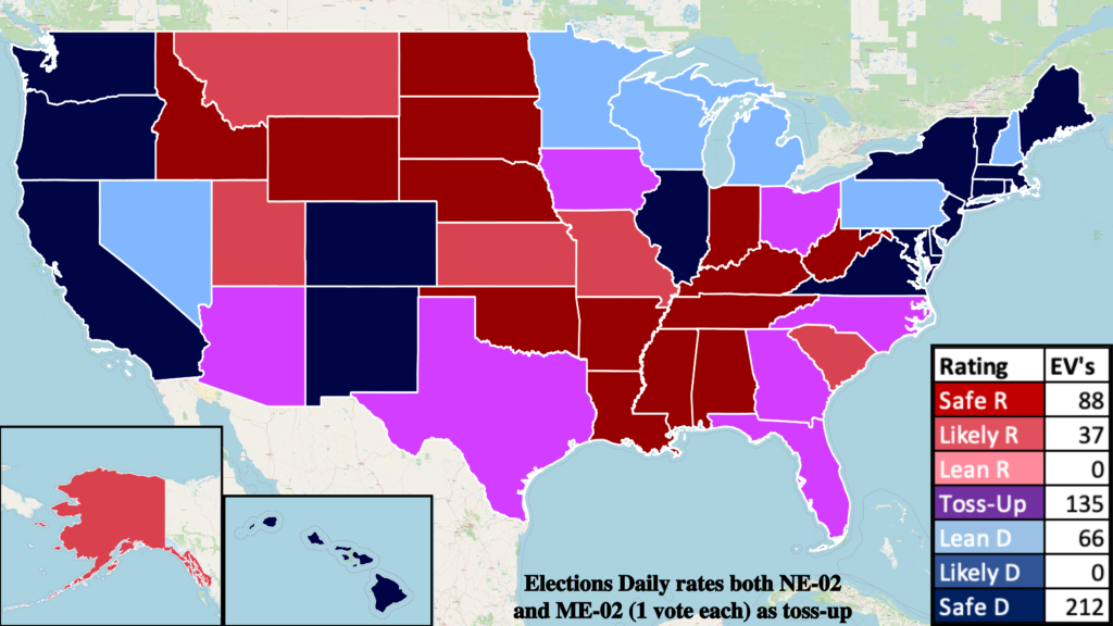 Elections Daily Race Ratings Changes (September 14) - Elections Daily