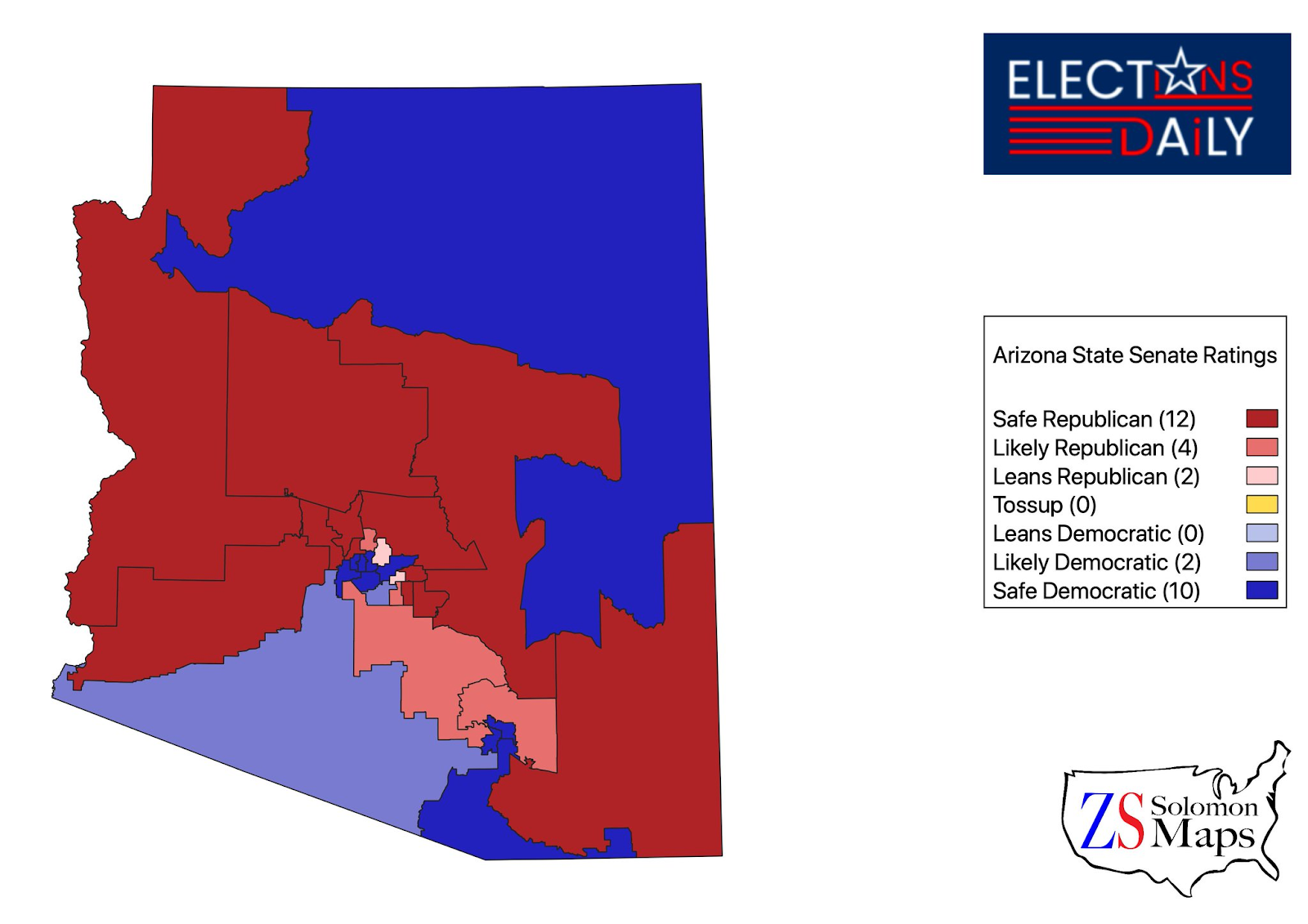 A Post-filing Update on Arizona's Legislative Races - Elections Daily, image size:1600x1131